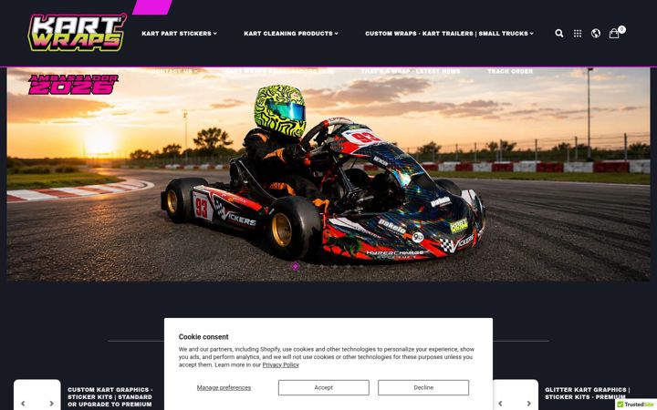 Screenshot of kartwraps.com.au