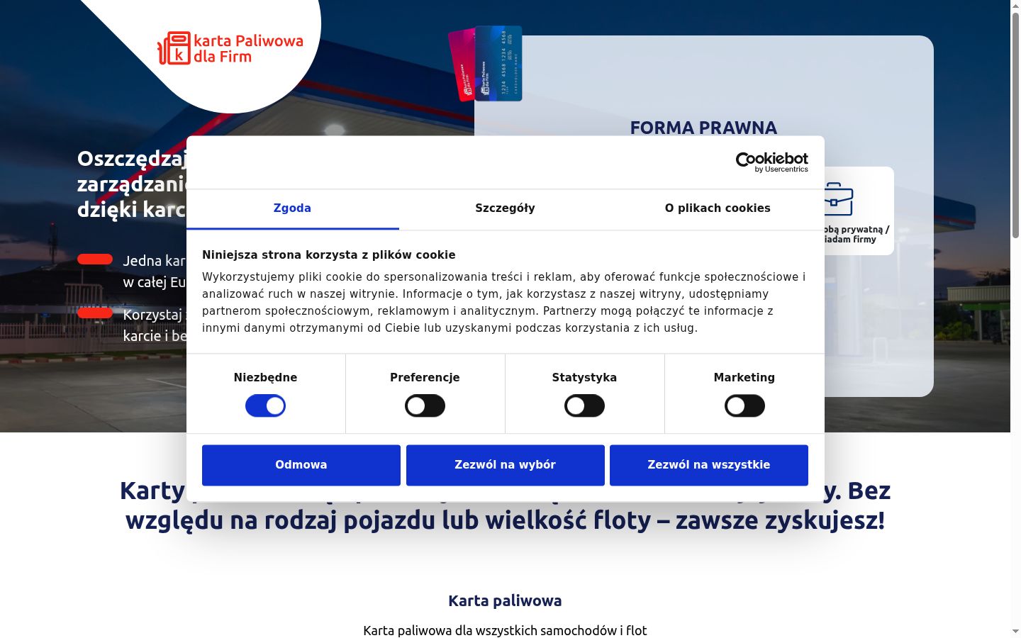 Kuvakaappaus suostumusbannerista, joka näytettiin ennen mitään vuorovaikutusta