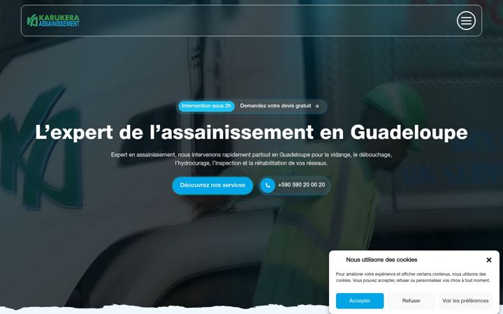 Screenshot of karukera-assainissement.fr
