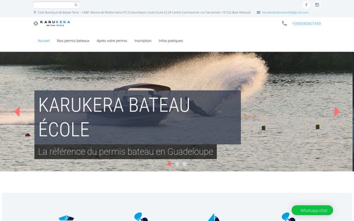 Screenshot of karukera-bateau-ecole.fr
