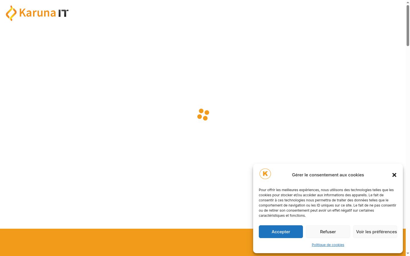 Screenshot van de toestemmingsbanner zoals getoond vóór enige interactie