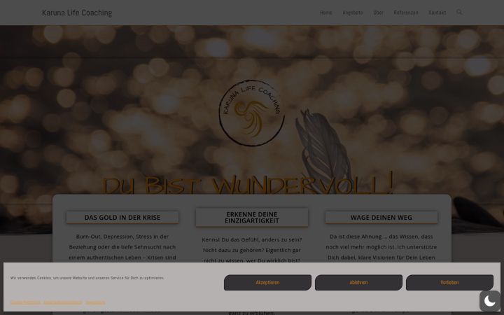 Screenshot of karuna-lifecoaching.de