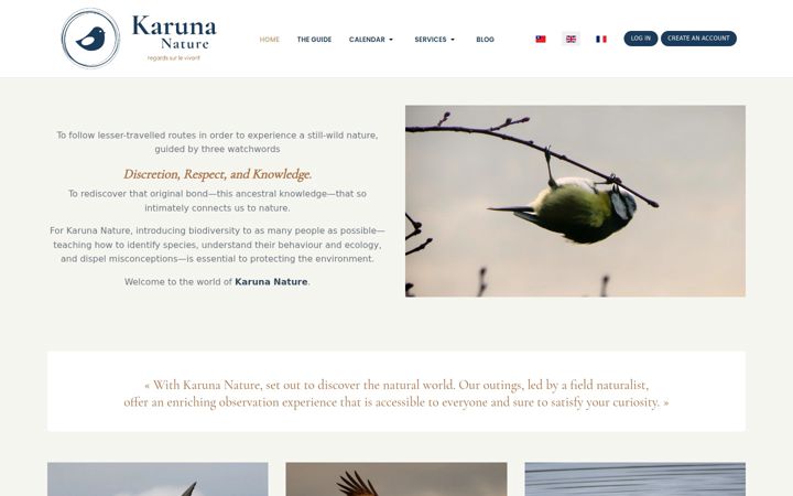 Screenshot of karuna-nature.com