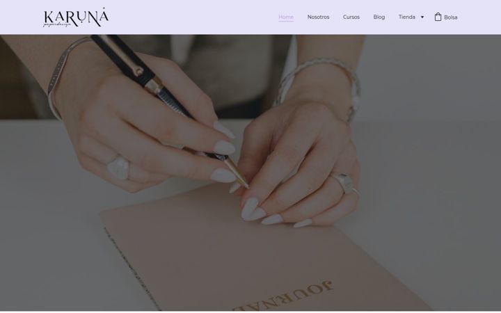 Screenshot of karunapaperdesign.com