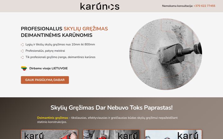 Screenshot of karunos.lt