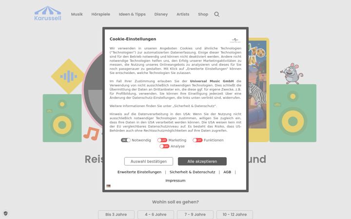Screenshot of karussell.de