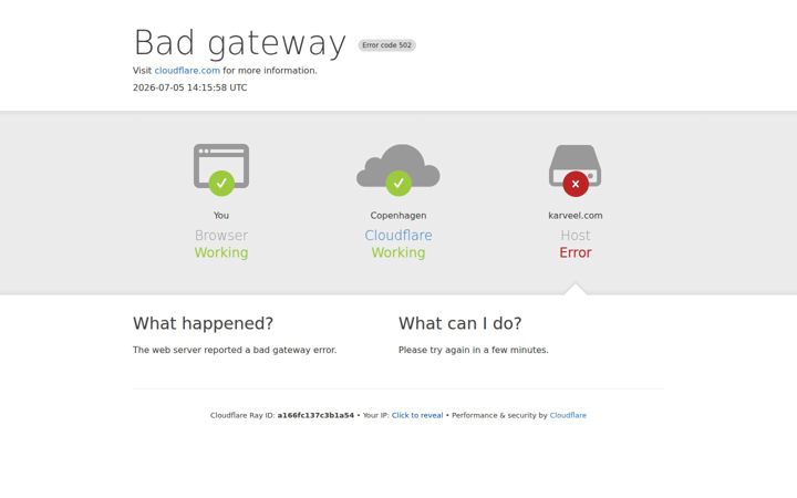 Screenshot of karveel.com