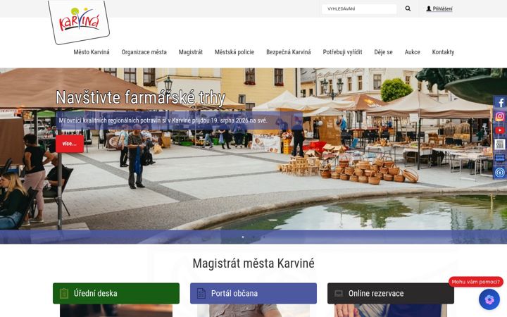 Screenshot of karvina.cz