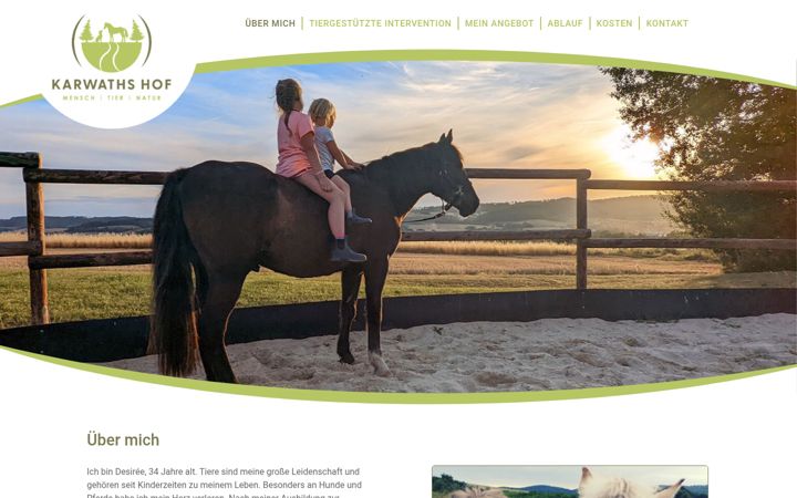 Screenshot of karwathshof.de