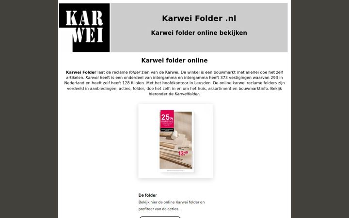 Screenshot of karweifolder.nl