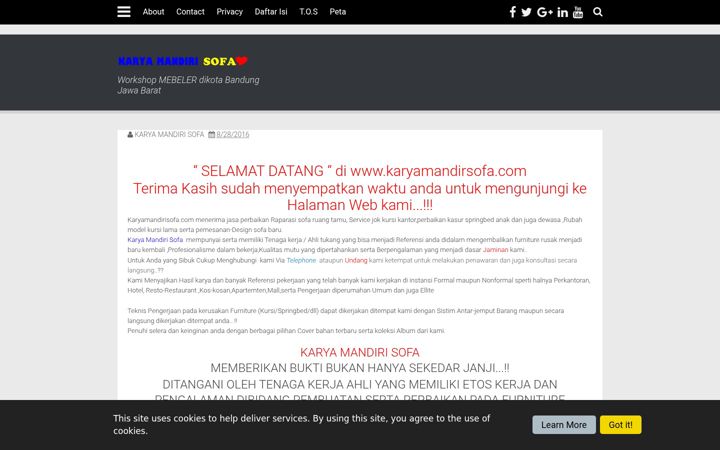 Screenshot of karyamandirisofa.com
