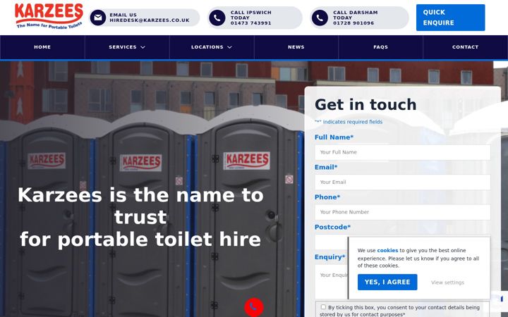 Screenshot of karzees.co.uk