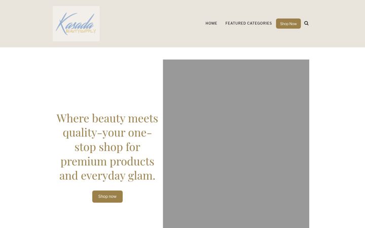 Captură de ecran a kasadabeautysupply.com