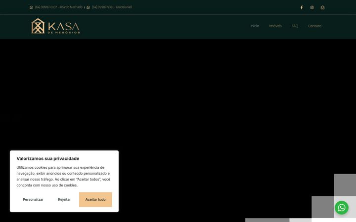 Screenshot of kasadenegocios.com.br