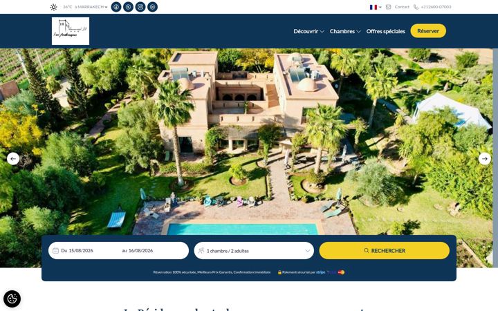 Screenshot of kasbah-aalma.com