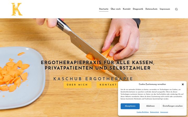 Screenshot of kaschub-ergotherapie.de