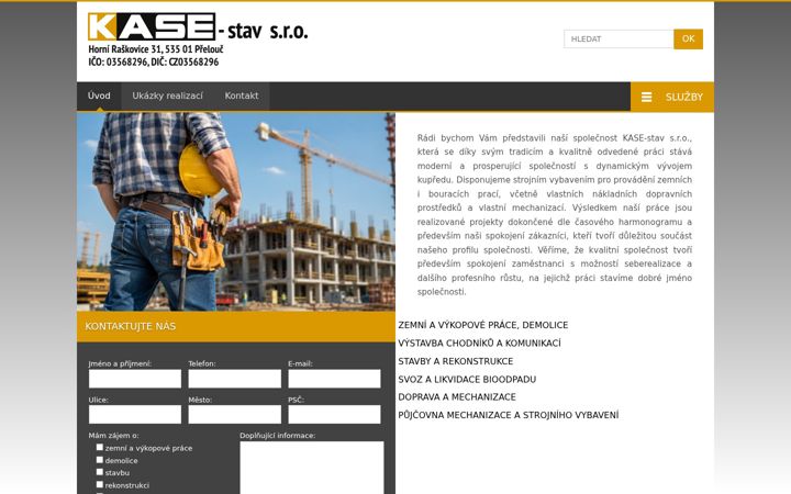 Screenshot of kase-stav.cz