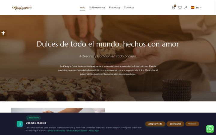 Screenshot of kaseyscake.com