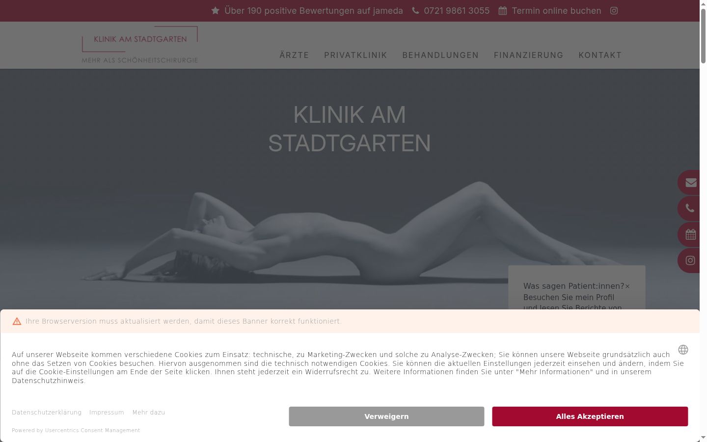 Screenshot tal-banner tal-kunsens muri qabel kwalunkwe interazzjoni