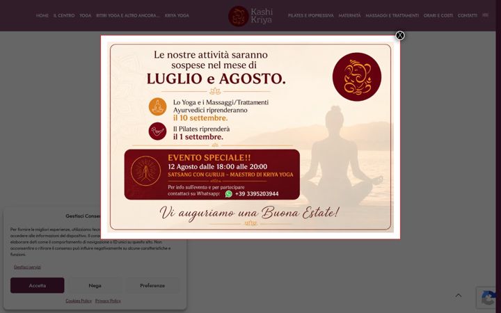 Screenshot of kashikriyayoga.org