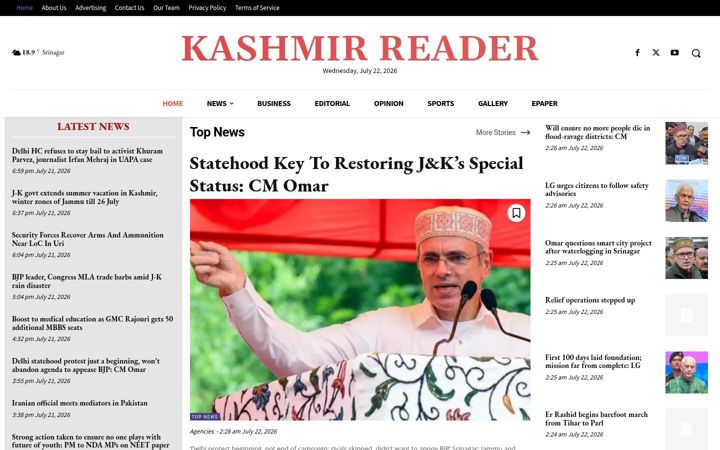 Képernyőkép: kashmirreader.com