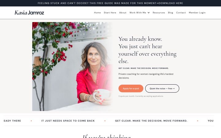 Screenshot of kasiajamroz.com