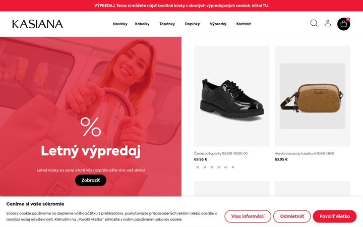 Screenshot of kasiana.sk