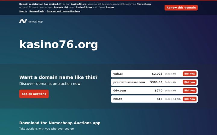 Screenshot of kasino76.org