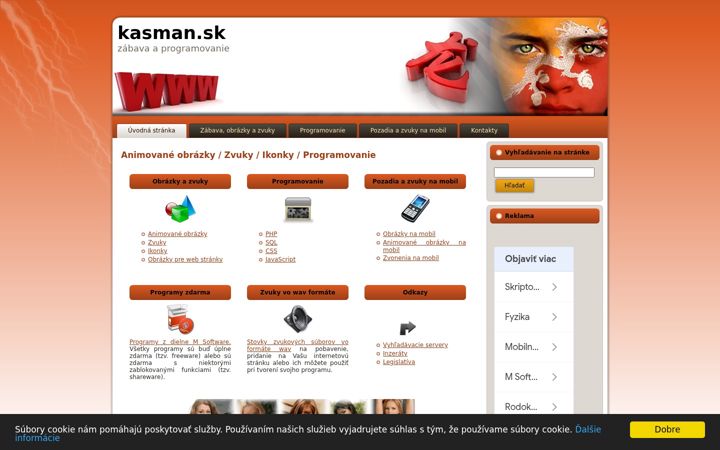 Screenshot of kasman.sk
