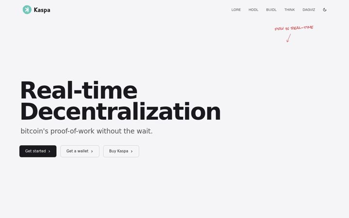 Screenshot of kaspa.org