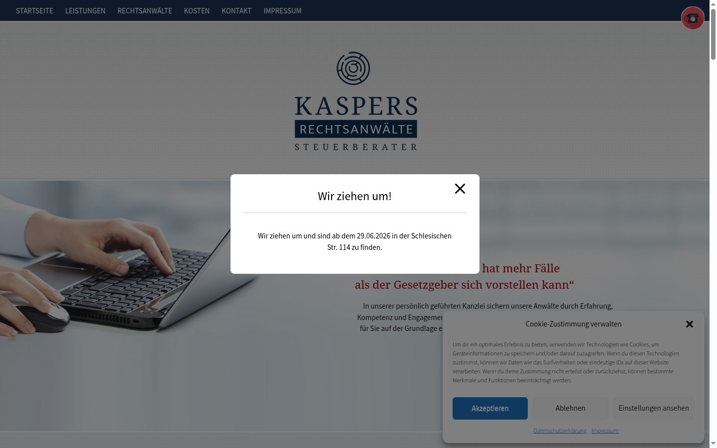 Skärmbild av samtyckesbannern som visades före någon interaktion