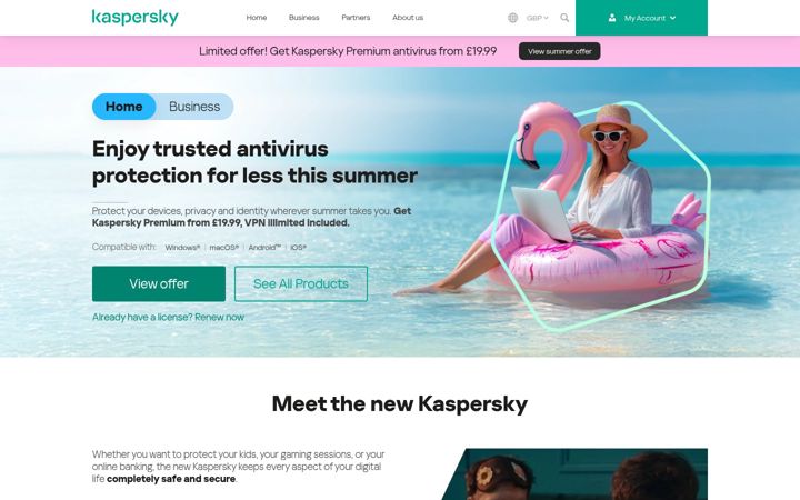 Screenshot of kaspersky.co.uk