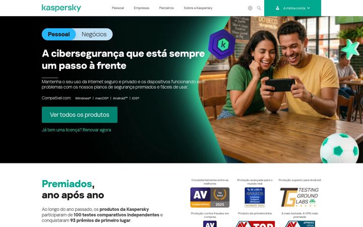 Screenshot of kaspersky.com.br