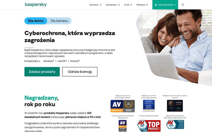 Screenshot of kaspersky.com.pl