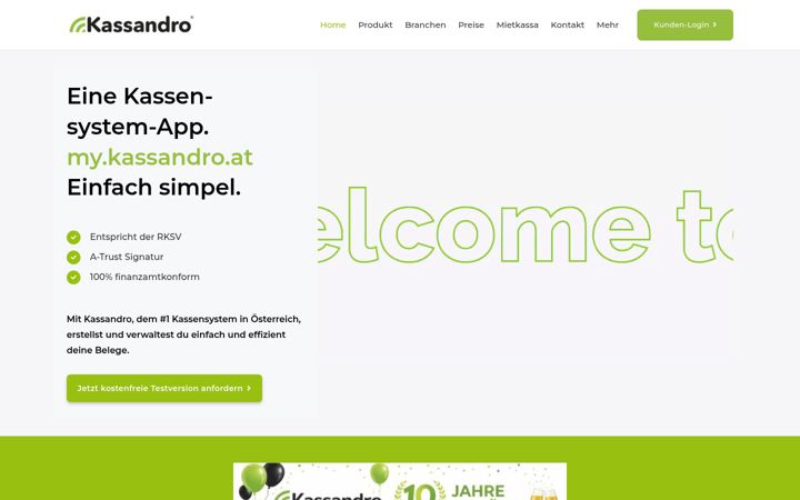 Screenshot of kassandro.at