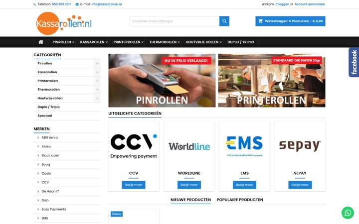 Screenshot of kassarollen.nl