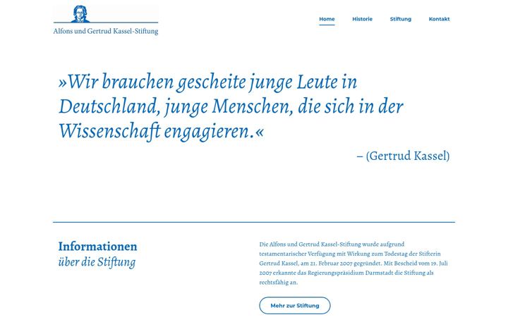 Screenshot of kassel-stiftung.de