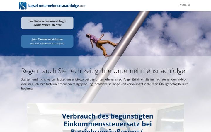 Screenshot of kassel-unternehmensnachfolge.com