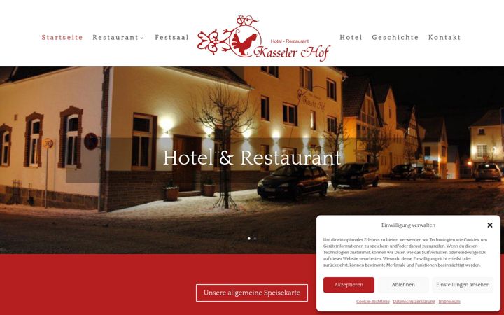 Screenshot of kasseler-hof.de