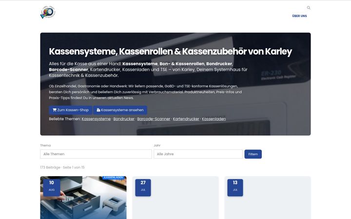 Screenshot of kassenbedarf.de