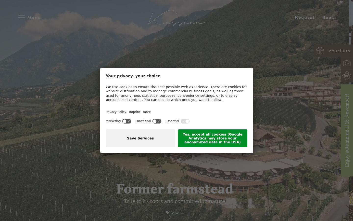 Sutikimo reklamjuostės, rodytos prieš bet kokią sąveiką, ekrano kopija