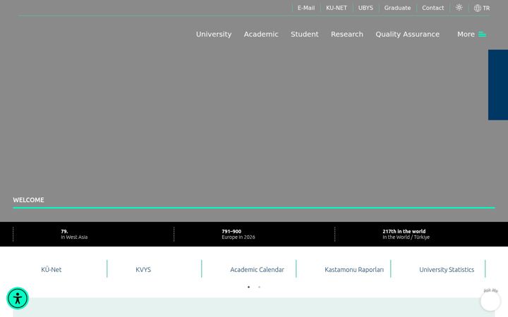 Screenshot of kastamonu.edu.tr