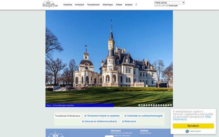 Screenshot of kastelyok.com