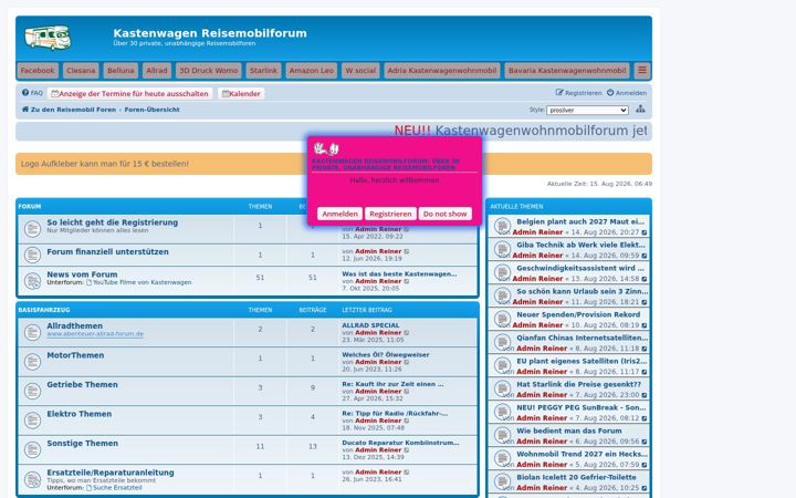 Screenshot of kastenwagenwohnmobilforum.de