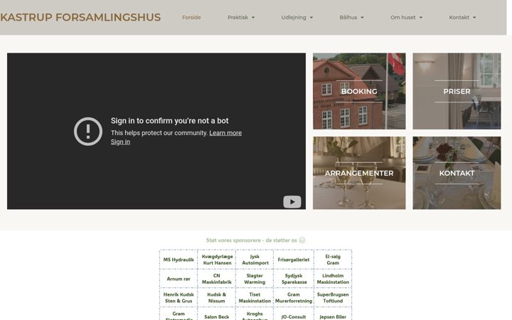 Skjermbilde av kastrup-forsamlingshus.dk