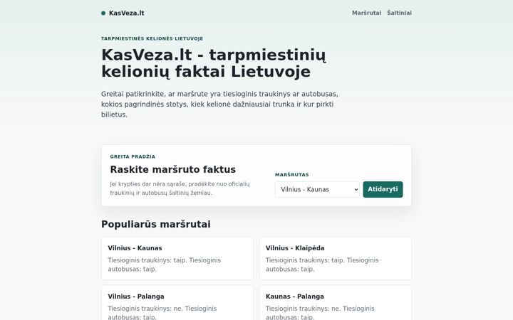 Screenshot of kasveza.lt