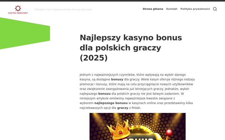 Screenshot of kasyno-bonus.net