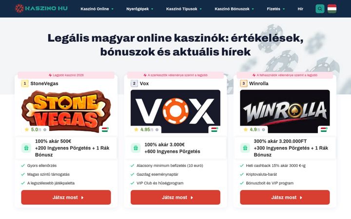 Screenshot of kaszino-hu.com