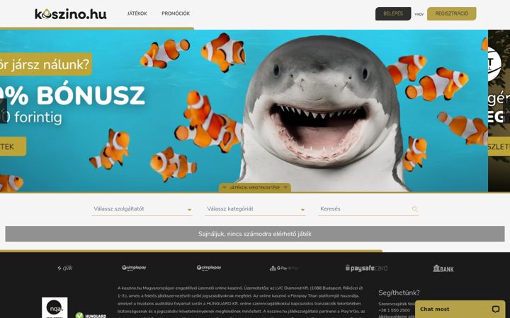 Screenshot of kaszino.hu