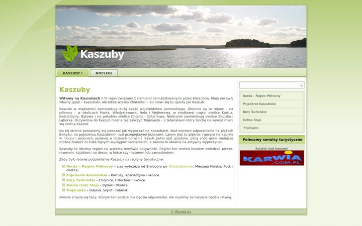 Screenshot of kaszuby.net.pl